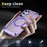 For Samsung Galaxy S25+ Plus Case - MagSafe compatible, Shock-Absorbent Protective Cover, Clear Purple | iCoverLover Australia