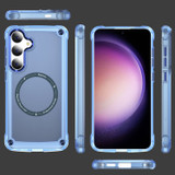 For Samsung Galaxy S25 Case - MagSafe compatible, Shock-Absorbent Protective Cover, Clear Blue | iCoverLover Australia