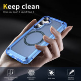 For Samsung Galaxy S25 Case - MagSafe compatible, Shock-Absorbent Protective Cover, Clear Blue | iCoverLover Australia