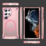 For Samsung Galaxy S25 Ultra Case - MagSafe compatible, Shock-Absorbent Protective Cover, Clear Pink | iCoverLover Australia