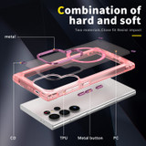 For Samsung Galaxy S25 Ultra Case - MagSafe compatible, Shock-Absorbent Protective Cover, Clear Pink | iCoverLover Australia