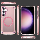 For Samsung Galaxy S25+ Plus Case - MagSafe compatible, Shock-Absorbent Protective Cover, Clear Pink | iCoverLover Australia