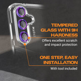 For Samsung Galaxy S24+ Plus Camera Lens EFM Armour, Rainbow Nirvana | iCoverLover Australia