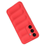 For Samsung Galaxy S24+ Plus Case - Wavy Shield, Durable TPU + Flannel Protective Cover, Red | iCoverLover Australia