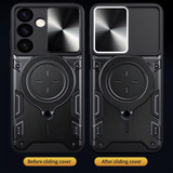 For Samsung Galaxy S24+ Plus Case - Sliding Camshield, Magnetic Holder, Protective TPU + PC Cover, Black | iCoverLover Australia
