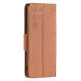 For Samsung Galaxy S24 Ultra Case - Lychee Folio Wallet PU Leather Cover, Kickstand, Brown | iCoverLover Australia