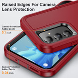 For Samsung Galaxy S24+ Plus 5G Case, 3-Layer Shock-Absorbent Protective Cover, Red + Plus Black | iCoverLover Australia