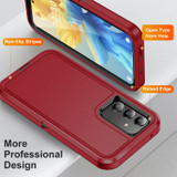For Samsung Galaxy S24 5G Case, 3-Layer Shock-Absorbent Protective Cover, Red + Black | iCoverLover Australia