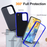 For Samsung Galaxy S24 5G Case, 3-Layer Shock-Absorbent Protective Cover, Dark Blue + Royal Blue | iCoverLover Australia