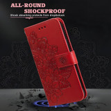 For Samsung Galaxy S26 Case - Embossed Flower Wallet Cover