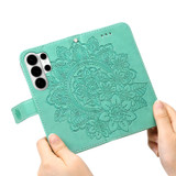 For Samsung Galaxy S26 Ultra Case - Embossed Flower Wallet Cover