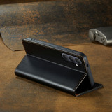 Samsung Galaxy S26+ Black Leather Flip Wallet Case