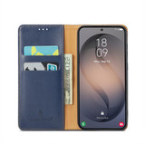 Samsung Galaxy S26+ Blue Leather Wallet Folio Cover