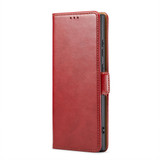 Samsung Galaxy S26 Ultra Red Leather Flip Folio Case