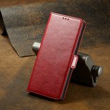 Samsung Galaxy S26 Ultra Red Leather Flip Folio Case