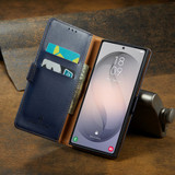 Samsung Galaxy S26 Ultra Blue Leather Flip Case