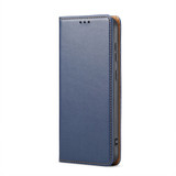 Samsung Galaxy S26 Blue Leather Flip Folio Case