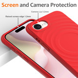 For iPhone 17e Compatible with MagSafe Case – Wave Texture, Soft Silicone Grip & Full Protection, Red | iCoverLover.com.au