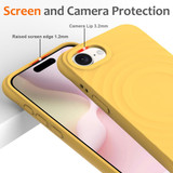 For iPhone 17e Compatible with MagSafe Case – Wave Texture, Soft Silicone Grip & Full Protection, Yellow | iCoverLover.com.au
