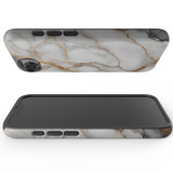 For iPhone 17e Case Tough Protective Cover, Gold White Marble Engrave | Protective Covers | iCoverLover Australia