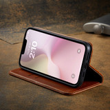 iPhone 17e Fierre Shann Cowhide Leather Wallet Case – Brown | Premium & Stylish