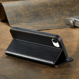 iPhone 17e Leather Flip Wallet Case – Black | Stand & Card Slots