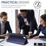 iPhone 17e Leather Flip Wallet Case – Blue | Premium Folio Design