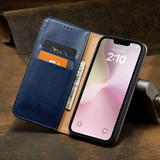 iPhone 17e Leather Flip Wallet Case – Blue | Premium Folio Design