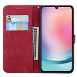 For Samsung Galaxy A37 5G Case | Retro Embossed Butterfly PU Leather Wallet Cover, Red | iCoverLover Australia