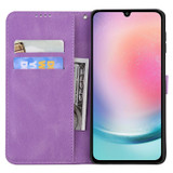 For Samsung Galaxy A37 5G Case | Retro Embossed Butterfly PU Leather Wallet Cover, Purple | iCoverLover Australia