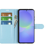 For Samsung Galaxy A37 5G Case | Lychee Texture PU Leather Wallet Cover, Blue | iCoverLover Australia