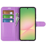 For Samsung Galaxy A57 5G Case | Litchi Texture PU Leather Wallet Cover, Purple | iCoverLover Australia