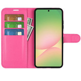 For Samsung Galaxy A57 5G Case | Litchi Texture PU Leather Wallet Cover, Rose Red | iCoverLover Australia