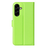 For Samsung Galaxy A57 5G Case | Litchi Texture PU Leather Wallet Cover, Green | iCoverLover Australia