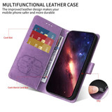 For Google Pixel 10a 5G Case | Embossed Butterfly PU Leather Wallet Cover, Purple | iCoverLover Australia