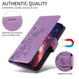 For Google Pixel 10a 5G Case | Embossed Butterfly PU Leather Wallet Cover, Purple | iCoverLover Australia