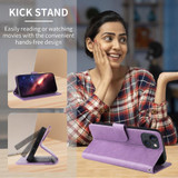 For Google Pixel 10a 5G Case | Embossed Butterfly PU Leather Wallet Cover, Purple | iCoverLover Australia