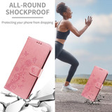 For Google Pixel 10a 5G Case | Embossed Butterfly PU Leather Wallet Cover, Rose Gold | iCoverLover Australia