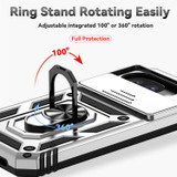 For Google Pixel 10a 5G Case | Sliding Camera Cover & Ring Kickstand, Silver | iCoverLover Australia