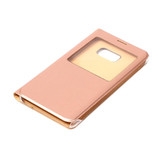 Gold Lychee Leather Caller ID Display Samsung Galaxy Note FE Case | Leather Samsung Galaxy Note FE Cases | Leather Samsung Galaxy Note FE Covers | iCoverLover