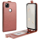 Google Pixel 4a Wallet Case - Brown PU Leather Style | iCoverLover
