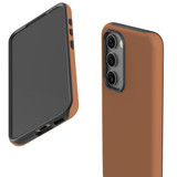 Samsung Galaxy S23+ Plus PU Leather-Style Case - Brown | iCoverLover