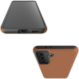 Samsung Galaxy S21 PU Leather-Style Wallet Case - Brown | iCoverLover