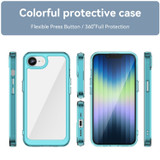 Clear Blue Back Case for iPhone 16e | iCoverLover