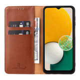 Fierre Shann Wallet Case for Samsung Galaxy A55 5G - Brown | iCoverLover