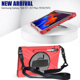 Rugged Armor Case for Samsung Galaxy Tab S7+ Plus - Red | iCoverLover
