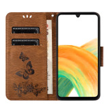 Samsung Galaxy A55 5G Brown Wallet Case | iCoverLover