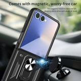 For Samsung Galaxy Z Flip8 Case - Magnetic Armor Ring Stand | Blue