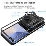 For Samsung Galaxy Z Flip8 Case - Magnetic Armor Ring Stand | Black
