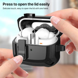 For Samsung Galaxy Buds 3 Pro Case, Switch & Hook Protective Armour Cover, Black Green | iCoverLover.com.au